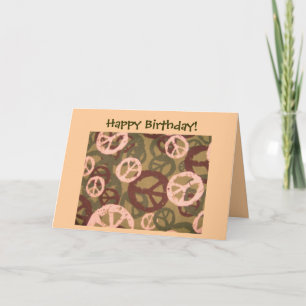 Carte Joyeux anniversaire ! - Signes de paix/carte