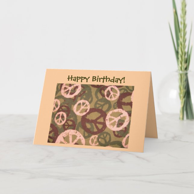 Carte Joyeux anniversaire ! - Signes de paix/carte (Devant)