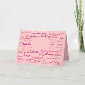 Carte "Joyeux anniversaire Sis !"carte