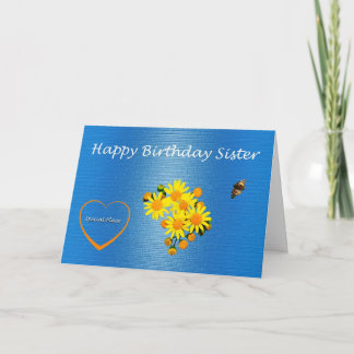 Carte Joyeux anniversaire Soeur Daisy