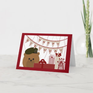 Carte Joyeux anniversaire, soldat du béret vert de l'Arm