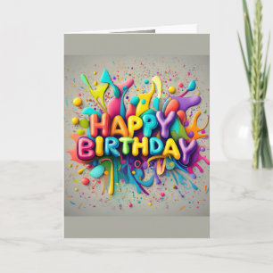 Carte Joyeux Anniversaire souhaitant une explosion de pl
