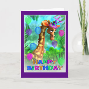 Carte Joyeux Anniversaire style jungle 005
