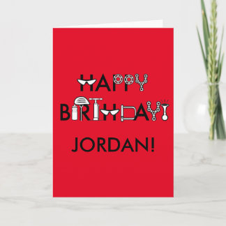 Carte Joyeux anniversaire stylisé et personnalisé