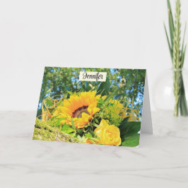 Carte Joyeux Anniversaire Sunflower Personnaliser Nom