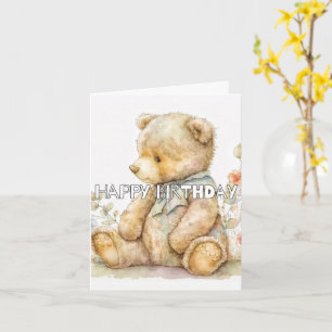 Carte Joyeux Anniversaire Super mignonne Ours animal far