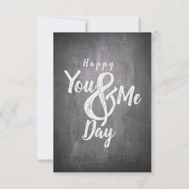 Carte Joyeux anniversaire sur fond tableau noir (Devant)