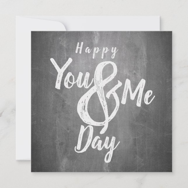 Carte Joyeux anniversaire sur fond tableau noir (Devant)