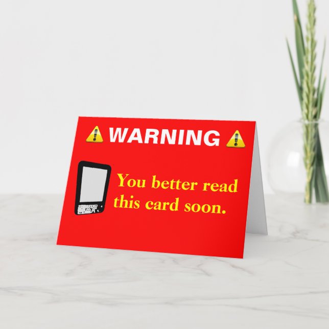 Carte Joyeux anniversaire sur un eBook (Devant)