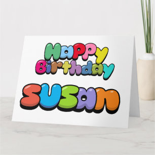 Carte Joyeux anniversaire Susan