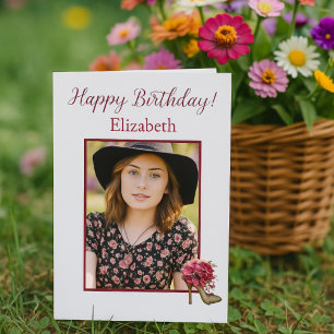 Carte Joyeux anniversaire talon haut photo