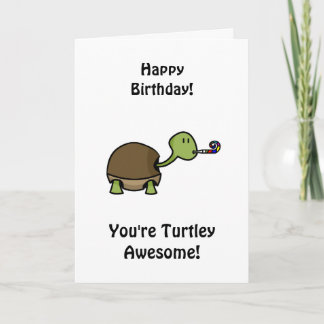 Carte Joyeux anniversaire - Tortue