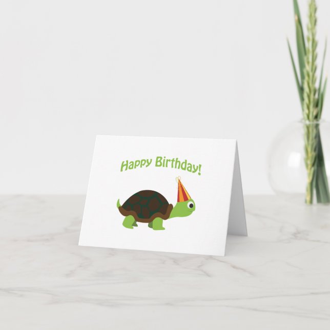 Carte Joyeux anniversaire ! Tortue (Devant)