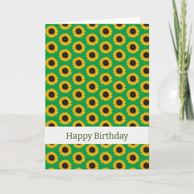 Carte Joyeux anniversaire (tournesols) (Devant)