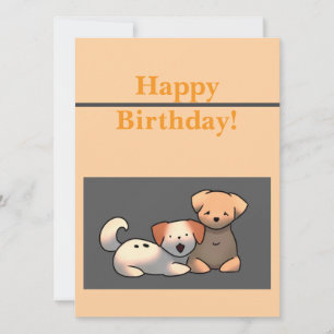 Carte Joyeux anniversaire toutou 