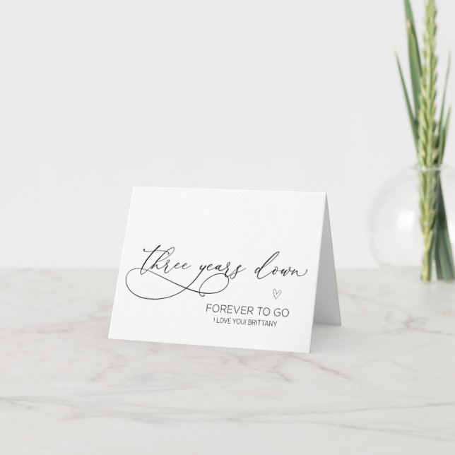 Carte Joyeux anniversaire Troisième anniversaire Mariage (Devant)