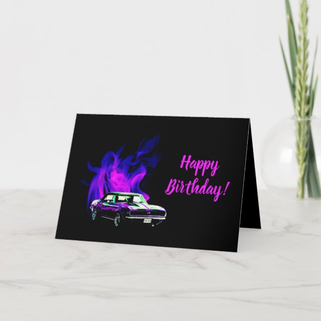 Carte Joyeux Anniversaire, Tu as fondu mes pneus, Drôle  (Devant)
