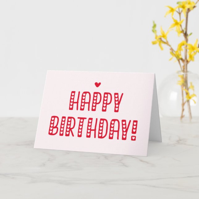 Carte Joyeux anniversaire ! Typographie (Fleur jaune)