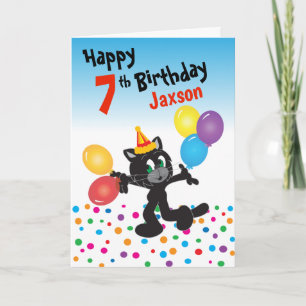 Carte Joyeux anniversaire   Un chat Cool