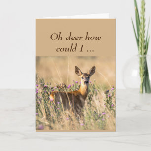 Carte Joyeux Anniversaire Un j'aime Humour Cerf