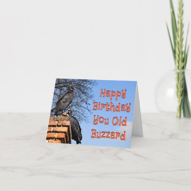 Carte Joyeux ANNIVERSAIRE VIEUX BUSARD  (Devant)