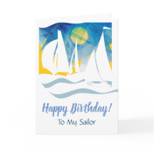 Joyeux Anniversaire Voile Abstrait Nautique