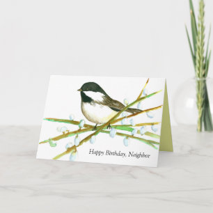 Carte Joyeux Anniversaire Voisin de l'oiseau de poulet