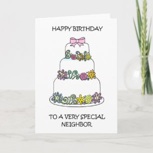Carte Joyeux anniversaire Voisin Orthographe américaine