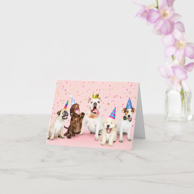 Carte Joyeux anniversaire Vous fêtez animal (Orchidée)