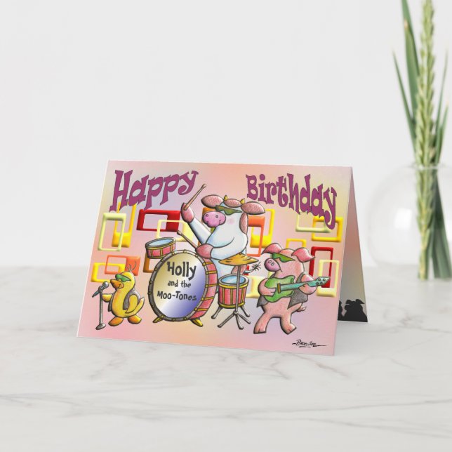 Carte Joyeux anniversaire ! Vous, Rock ! (Devant)