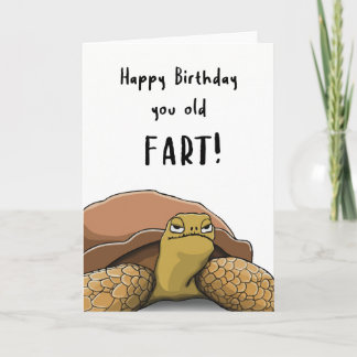 Carte Joyeux Anniversaire Vous Vieux Part - Tortue Hilai
