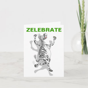 Carte Joyeux anniversaire Zebra célébration