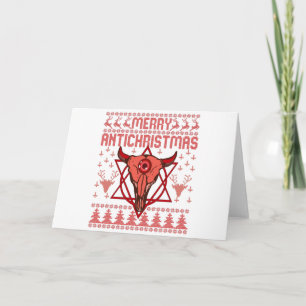 Carte Joyeux antinoël drôle Noël laide Sweater