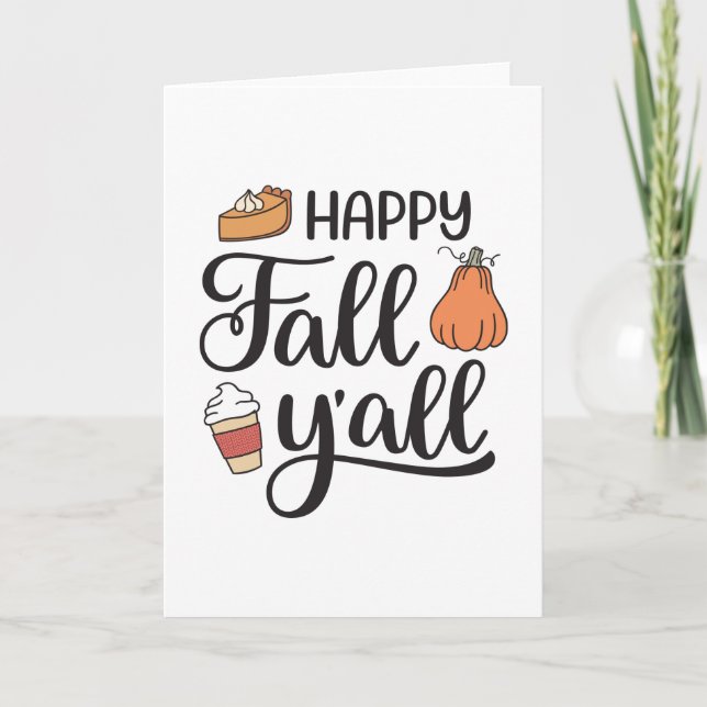 Carte Joyeux automne Y'all (Devant)