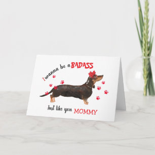 Carte Joyeux Badass de la Fête des Mères de votre chien 
