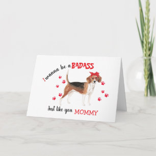 Carte Joyeux Badass de la Fête des Mères de votre chien 