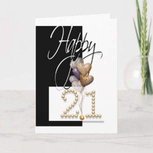 Carte Joyeux ballon de 21e anniversaire drôle