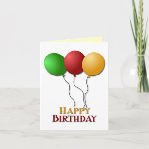 Carte Joyeux Ballons d'anniversaire