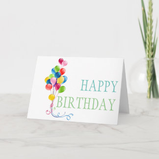 Carte Joyeux Ballons d'anniversaire