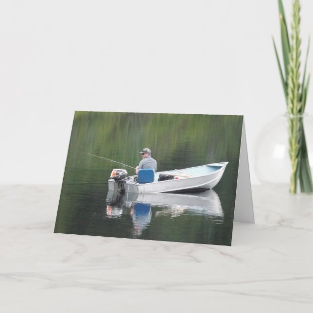 Carte Joyeux bateau de pêche du gendre d'anniversaire su (Devant)