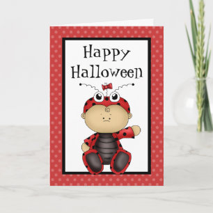 Carte Joyeux bébé d'Halloween Ladybug