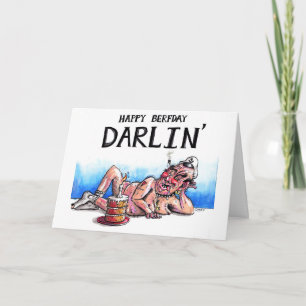 Carte Joyeux Berfday, Darlin'