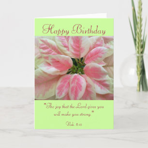 Carte Joyeux Birthday with Scripture Verse Card.