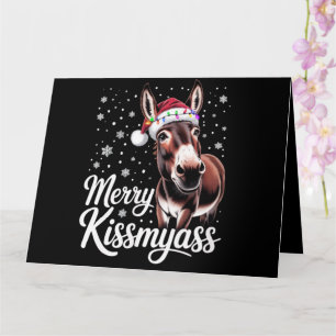 Carte Joyeux Bisous À Mon Âne Sarcastique Noël Drôle Pyj