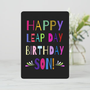 Carte Joyeux bonjour Fils d'anniversaire ! Police vive s