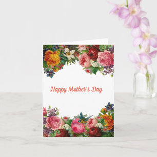 Carte Joyeux Bouquet de fleurs de la Fête des Mères