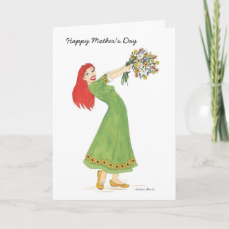 Carte Joyeux Bouquet de fleurs de la Fête des Mères