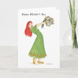 Carte Joyeux bouquet de la fête des mères