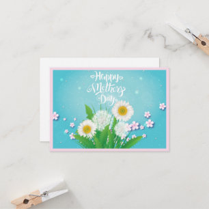 Carte Joyeux Bouquet Fleur sauvage de la Fête des Mères 