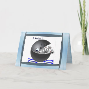 Carte Joyeux bowling d'anniversaire